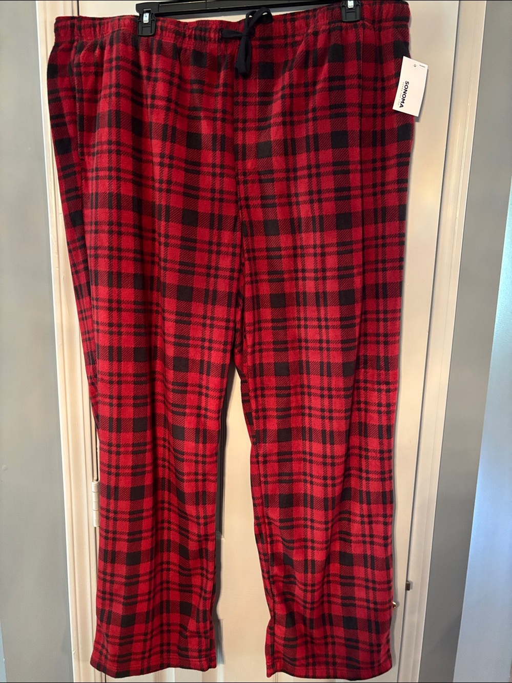 Sonoma Red & Black Plaid Lounge Pajama Pants NWT